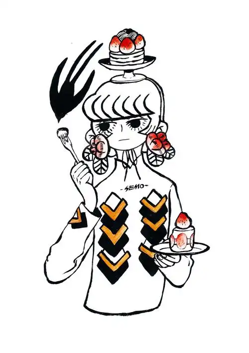 甜点女孩(cake girls)&应用|插画习作|插画|鲨semo鱼 - 原创设计作品