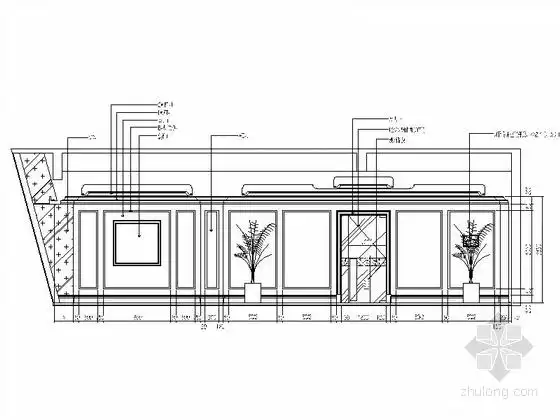 书吧休息室立面图