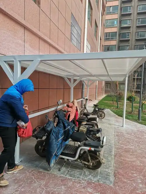 膜结构小区电动车充电停车棚