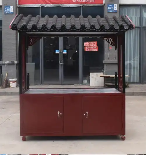 仿古小吃车手推车街边地摊早餐车摆摊商用卖饭团多功能奶茶餐饮车