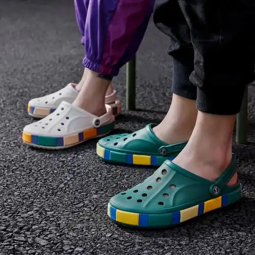 朴西沙滩洞洞鞋情侣网女红防滑外穿防臭软底个性男士拖鞋夏季凉拖