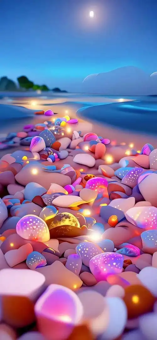 高清壁纸瑰丽七彩的鹅软石