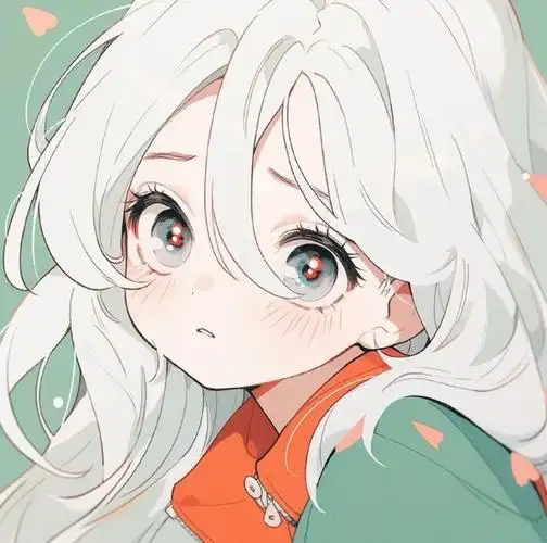 *    动漫头像·白发可爱卡通动漫头像    0815031594#白色