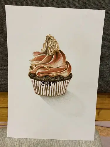 彩铅奶油巧克力蛋糕