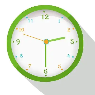 扁平可爱卡通时钟时间元素