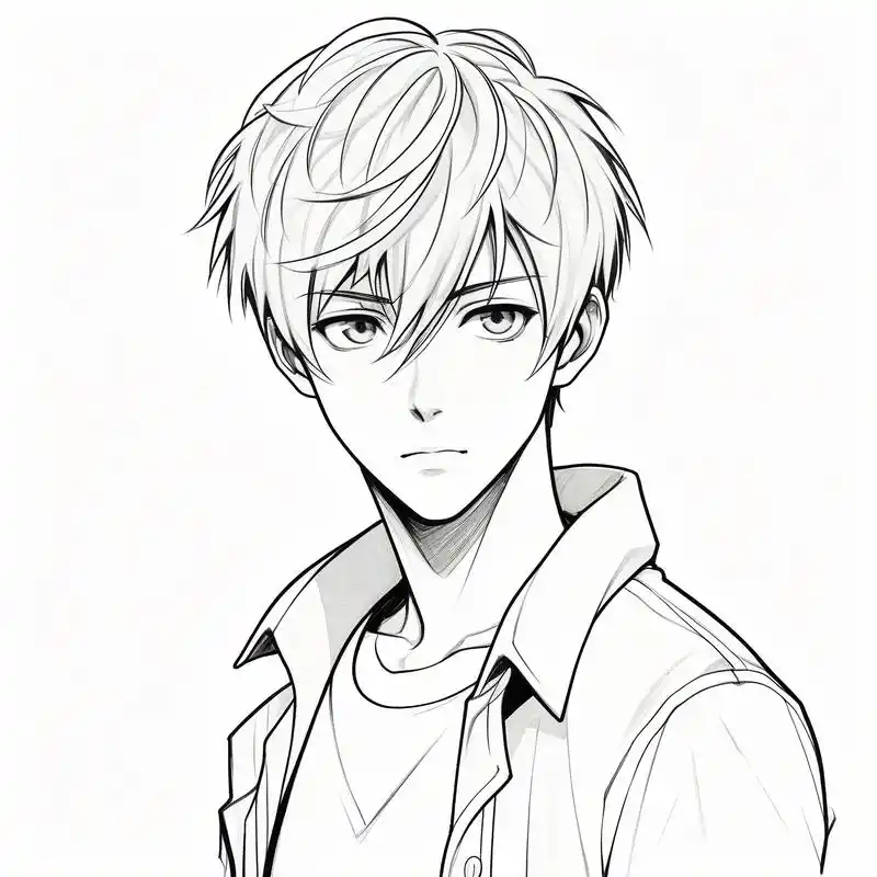 90 动漫男黑白头像,简单又高级,氛围感拉满,男生头像超酷的,换上秒