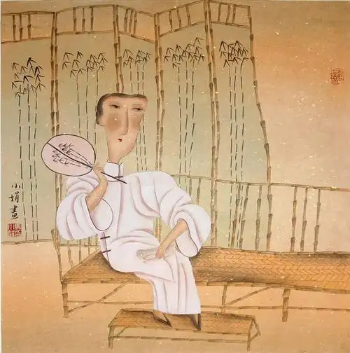 稚拙天真的美江南美女画家马小娟