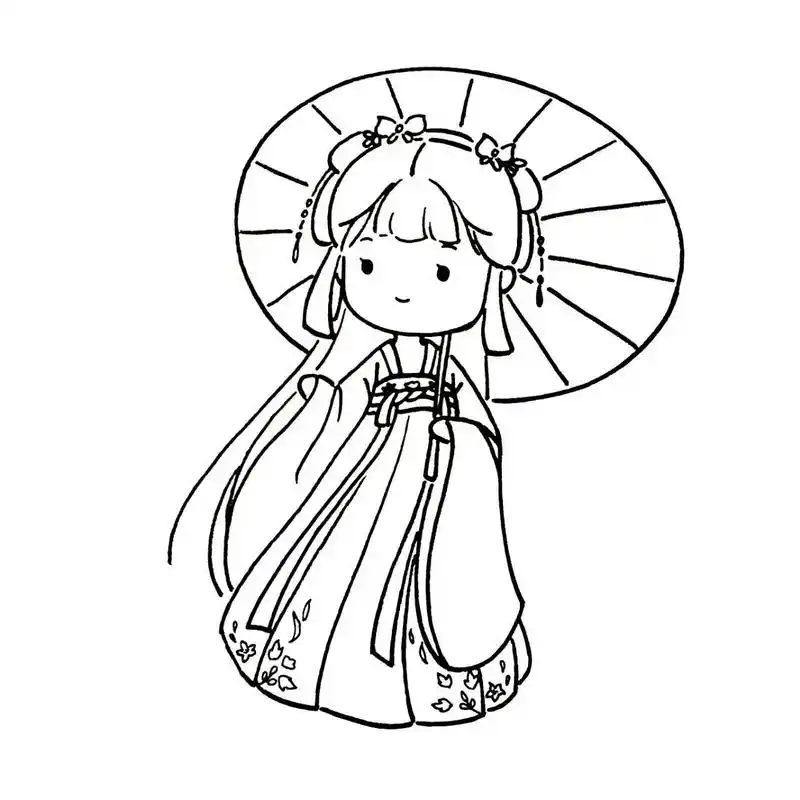 古风简笔画教程|撑伞的汉服少女 好久不见,甚是想念7815 大家想我