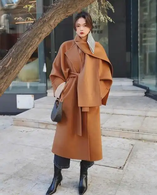 今年流行的羊绒大衣,选对这个"长度"才好看,小个子穿也显高挑