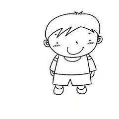 小朋友肖像简笔画男生