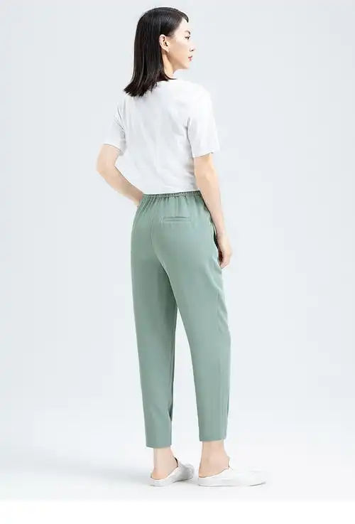 凌丹娜冰丝裤女夏季薄款防晒凉凉裤白色休闲裤小个子夏天裤子哈伦九分