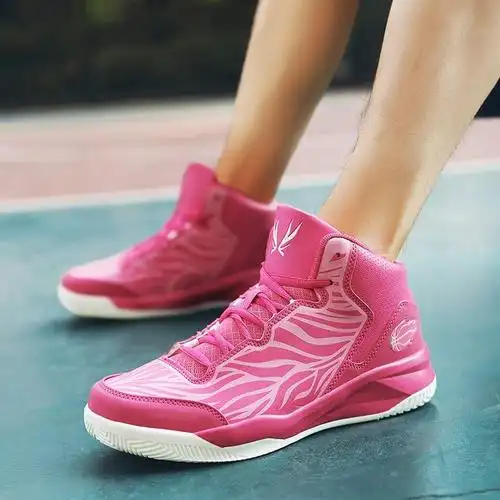 摩耐克韩版篮球鞋情侣高帮骚粉色2020新款男女鸳鸯运动鞋夏