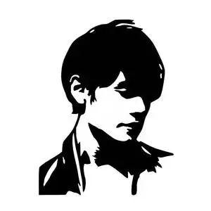 防水反光汽车贴纸个性创意车身贴歌手头像剪影325周杰伦jay chou