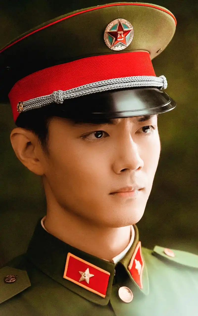 肖战军装图片:一身戎装,英姿飒爽