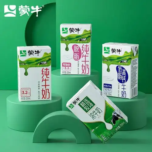 百补339蒙牛全脂乳纯牛奶250ml18包