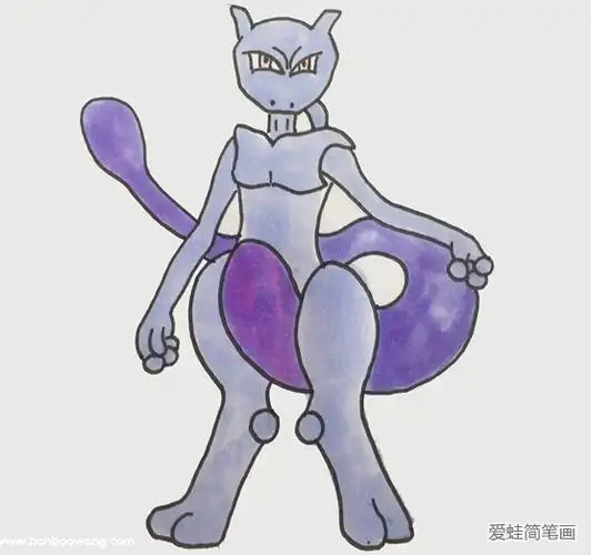 怎么画超梦--简笔画大全