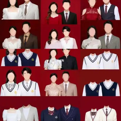 结婚登记照证件照模板来咯!