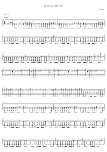 nirvanasmellsliketeenspirit吉他谱