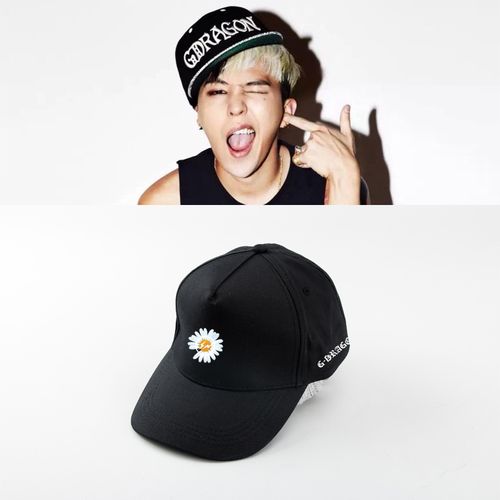 权志龙帽子小雏菊鸭舌帽 周边闪电联名棒球帽gd同款男女秋冬季
