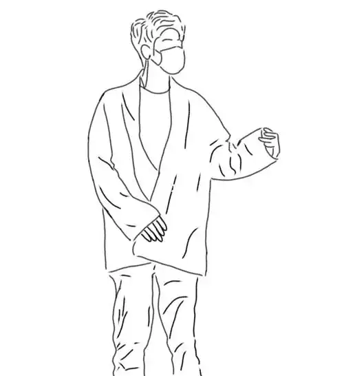 我画手指真的不行多多担待#张云雷 #小辫儿张云雷  #张云雷线稿  #接