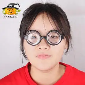 节假日cos影视道具书呆子眼镜愚人节搞笑玩具高度近视眼镜片道具