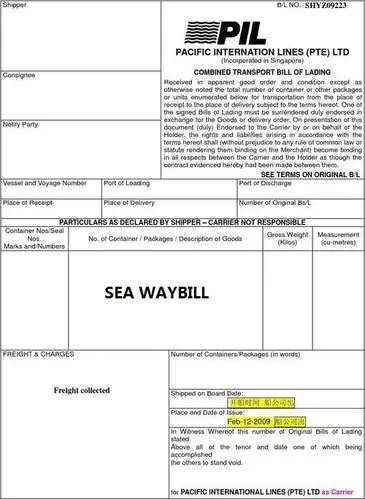 提单签单方式正本提单异地放单电放