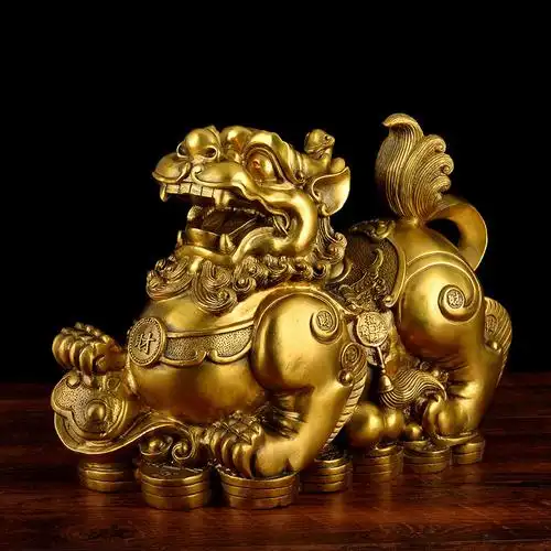 招财纯铜貔貅摆件一对家居转运聚财办公室店铺摆件