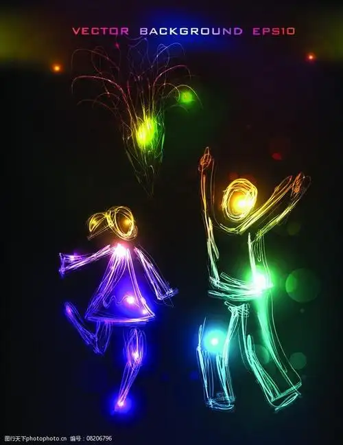 动感光线情侣图片图片-图行天下图库