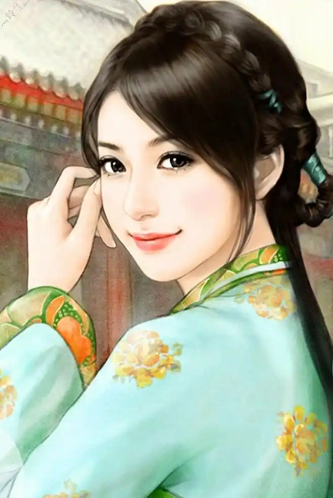 手绘古装美女