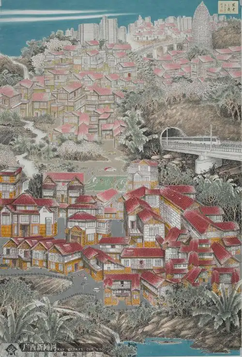 国画《脱贫之后》-脱贫-广西新闻网