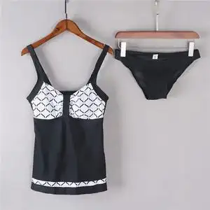 62443 夏新款大码女士韩版休闲时尚可调节吊带泳裤分体式泳衣1021