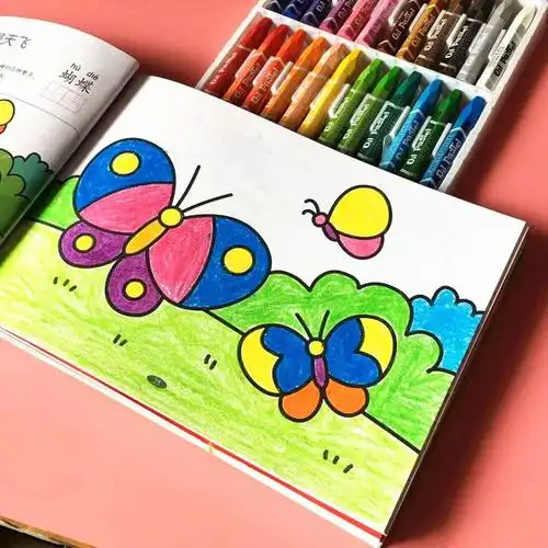 儿童涂色画宝宝学画画本涂鸦填色书幼儿阶梯涂色本画册2468岁新款宝宝