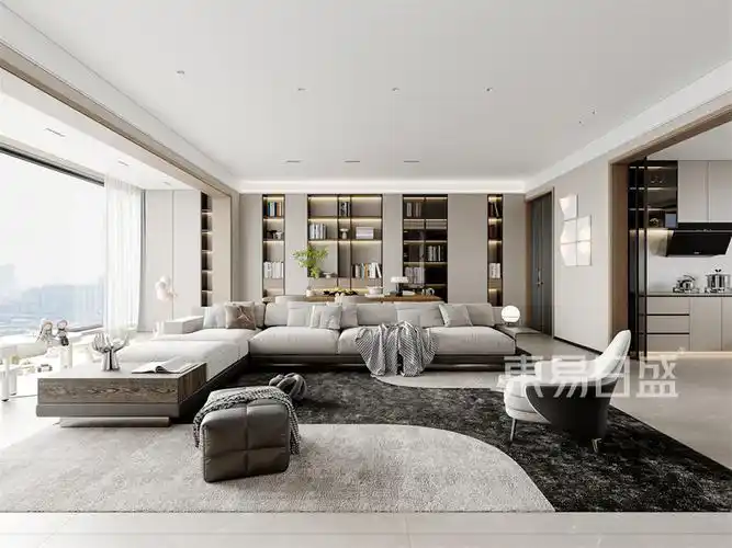 润城三辰府230㎡大平层现代简约风装修案例