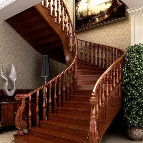 颜氏木业 美国红橡实木楼梯 厂家直销