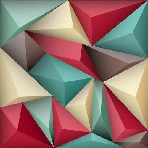 彩色立体三角形背景图片