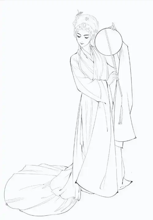干货!难得一见的古风人物线稿,喜欢画画的快收藏起来临摹学习