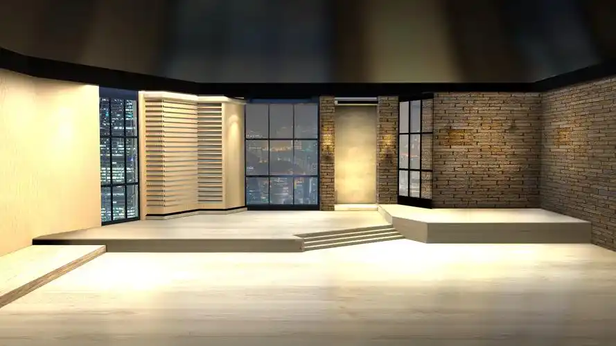 模板】欧美风格访谈场景-2 | datavideo virtual set 虚拟背景素材网