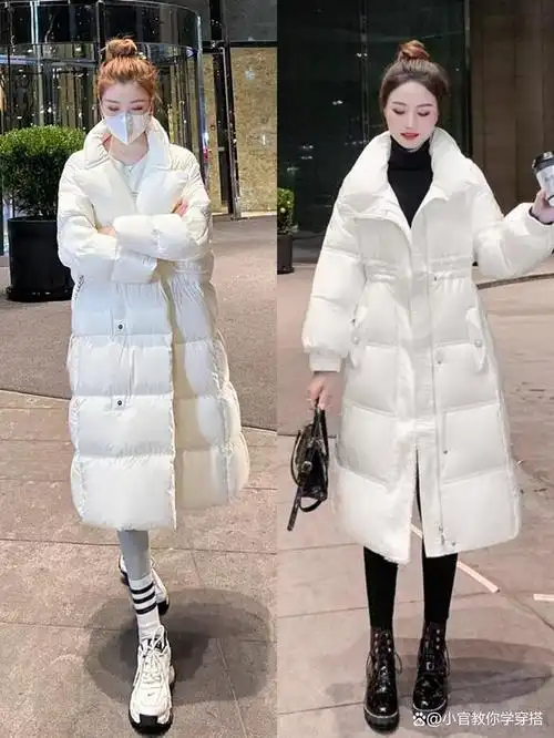 穿衣搭配—冬季女生长款羽绒服时尚显瘦又大方
