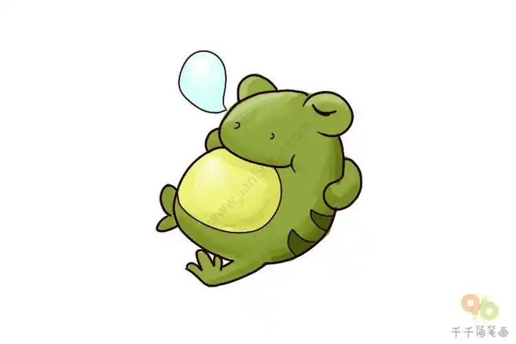 冬天的青蛙冬眠了简笔画
