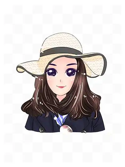 161人物眼睛眼镜可爱卡通半身头五官女孩1683卡通可爱闭着眼睛的女孩