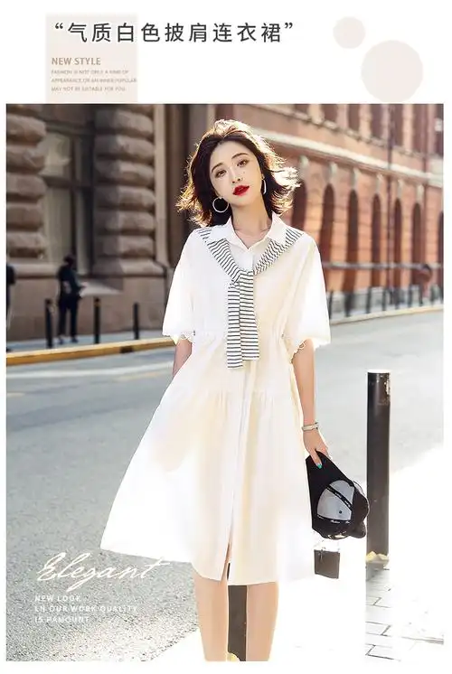 凯若琳2021夏装新款夏季女装时尚洋气韩版休闲遮肚子显瘦女士短袖纯棉