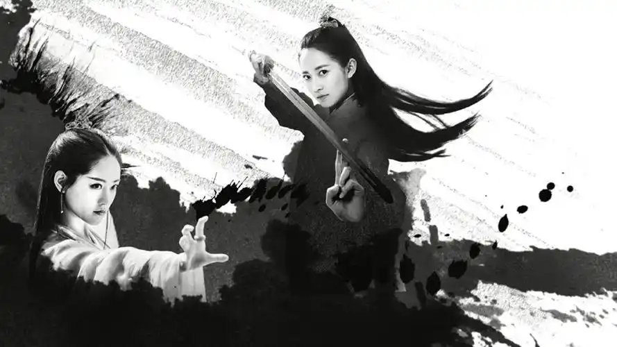 《倚天屠龙记》黑白海报图片壁纸