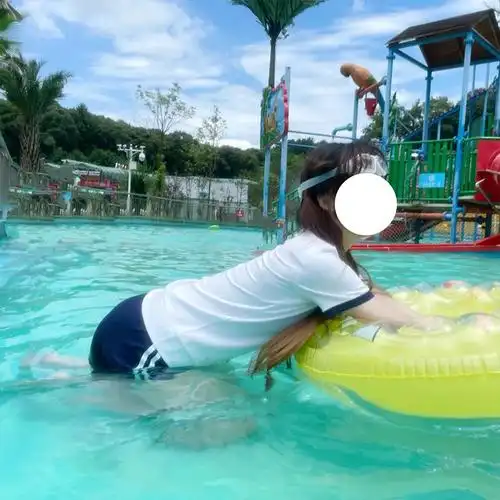 日系体操服舞蹈服 夏季带胸垫泳衣女可爱微胖纯欲风保守遮肚显瘦分体