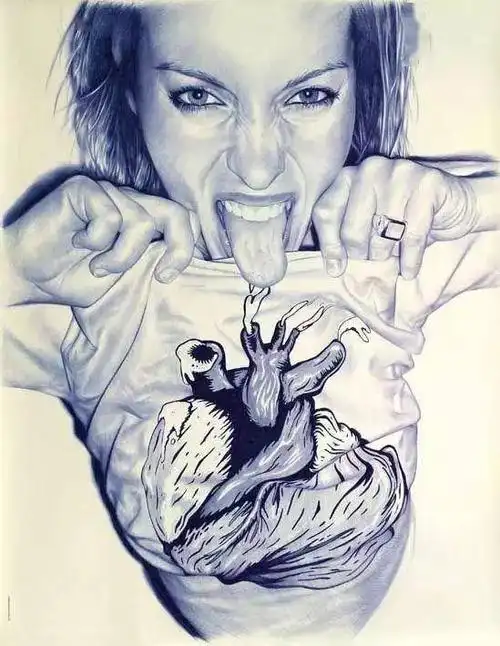 天哪圆珠笔也可以画的这么逼真