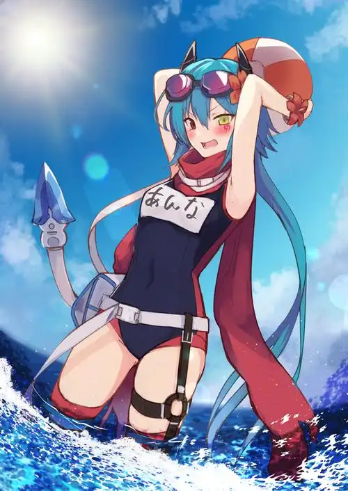 穿上泳衣插画图片壁纸