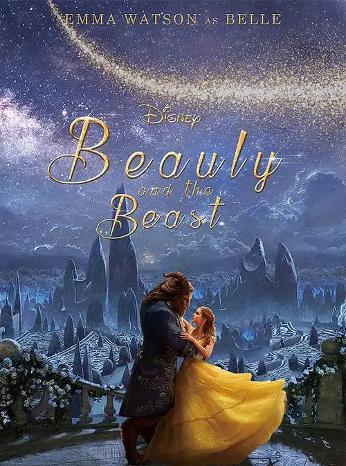 迪士尼美女与野兽合成电影海报