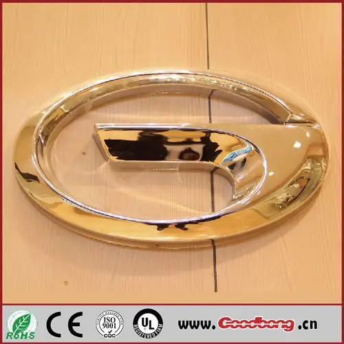 广汽传祺吸塑电镀车标 汽车展会汽车logo广告牌 博邦工厂