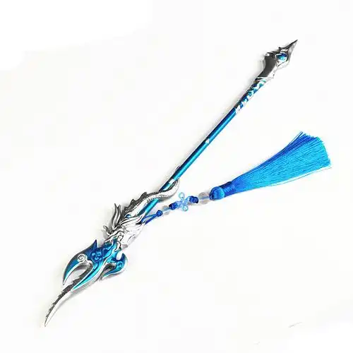 微缩兵器天策五虎碎魂五钩神飞枪长枪合金武器游戏