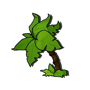 椰子树q版装饰小物件免扣图png格式