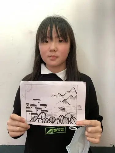 六年级(2)班杜妙言《湖边风光》